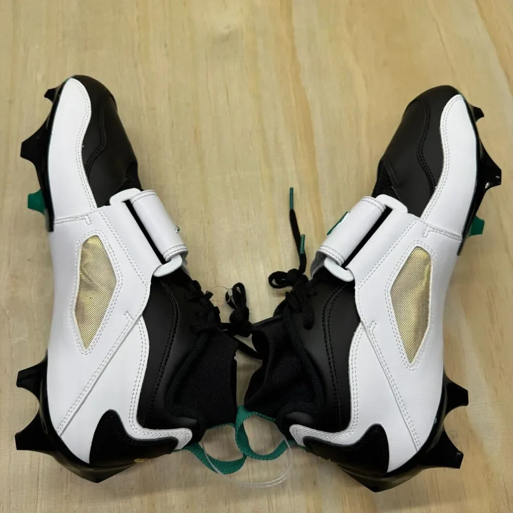 NEW Nike Air Diamond Turf Vapor Edge TD Football Cleats White Black sz 12